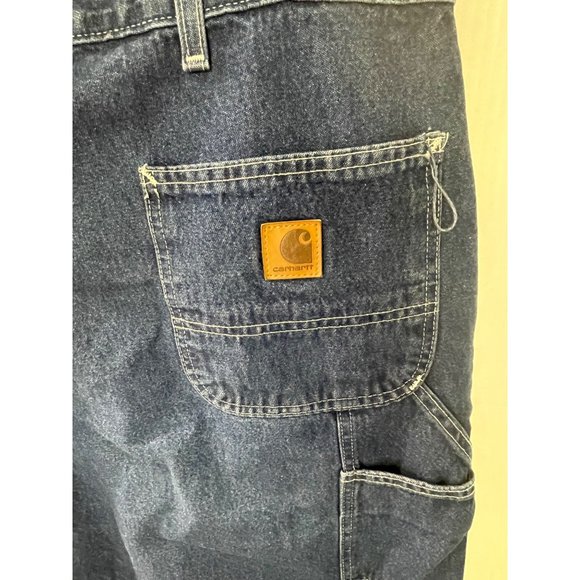 Carhartt men’s Jeans 42 x 32 carpenter denim pants loose fit - Picture 4 of 16